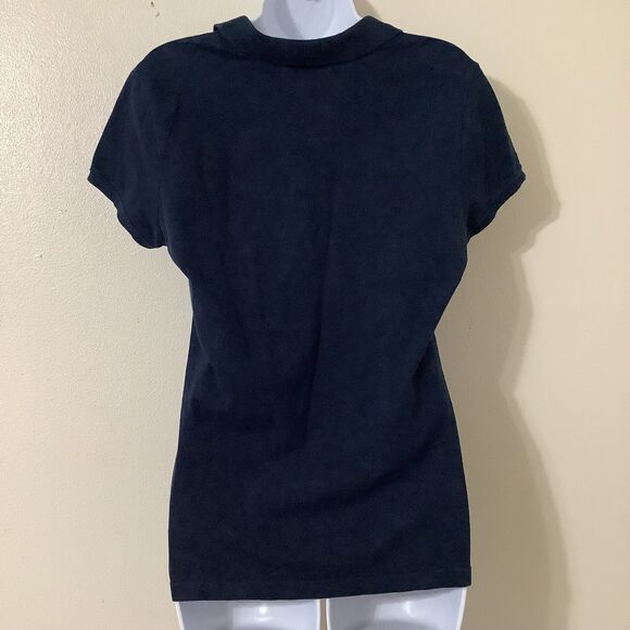 Vintage Y2K Aéropostale Navy Preppy Academic Butterfly Embroidered Polo Shirt XL - Picture 4 of 8